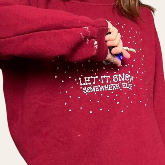 Morning Sun 2000s funny vintage winter snowy bird crewneck Large - Picture 6 of 7